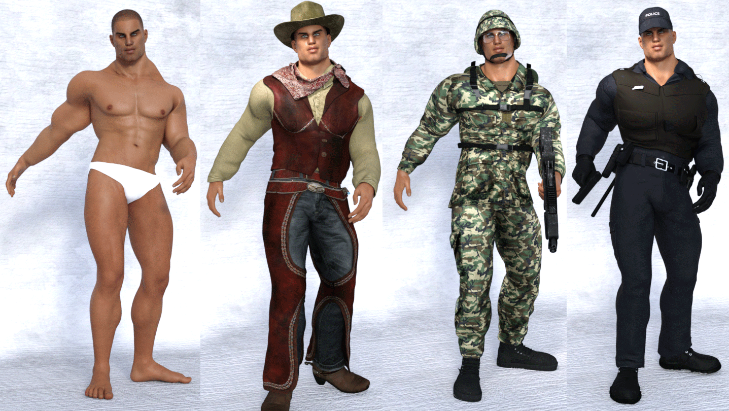 men in costumes