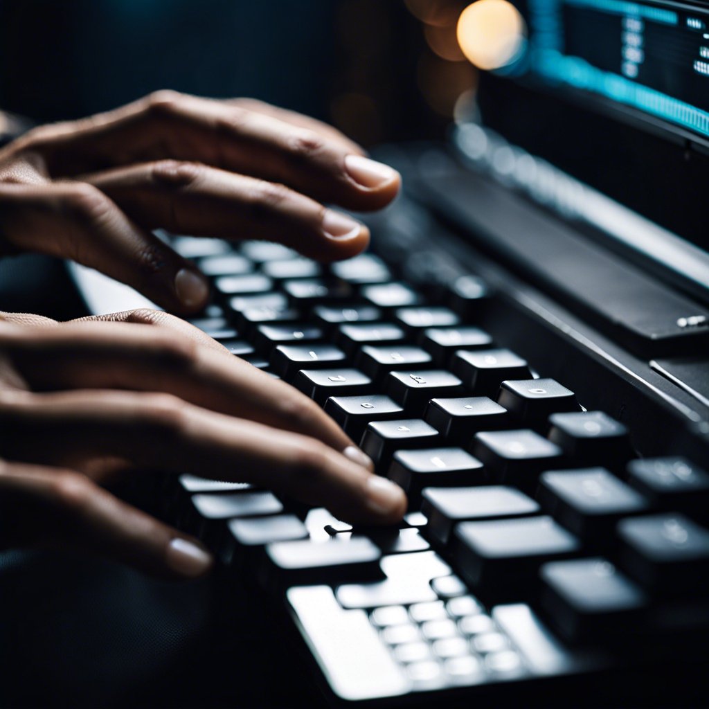 fingers typing on a keyboard