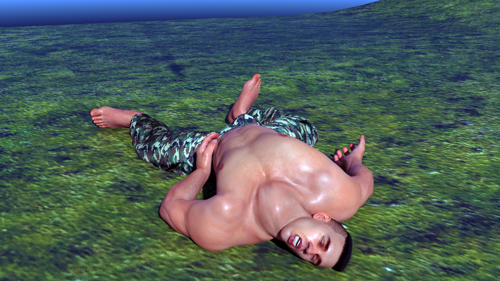 dead soldier on the field of battle